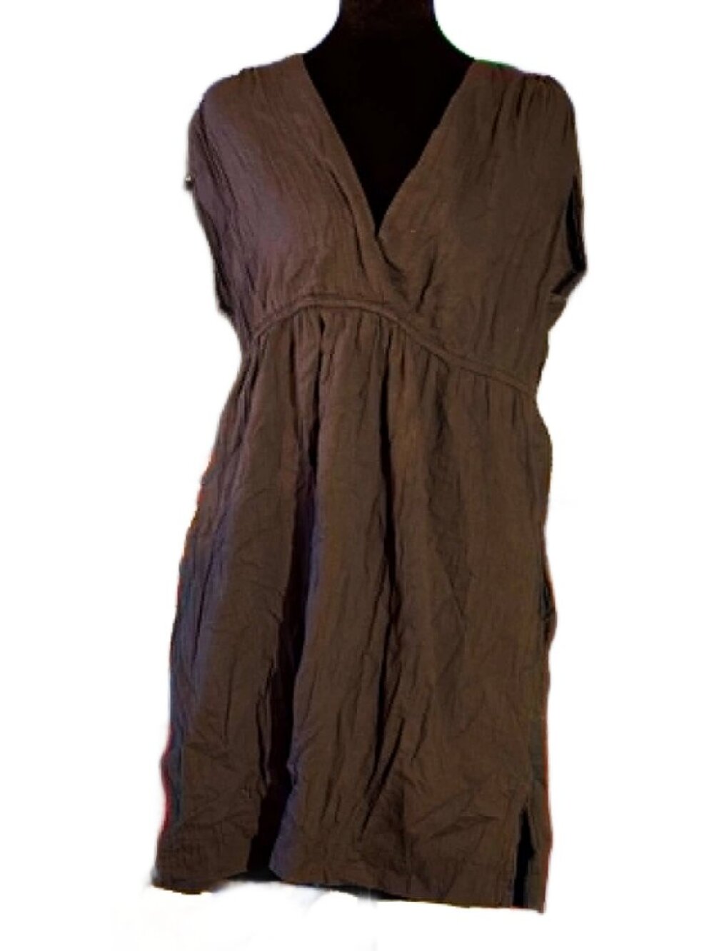 Ralph Lauren Dress Women’s Small Black Cotton Midi Drawstring Shoulder